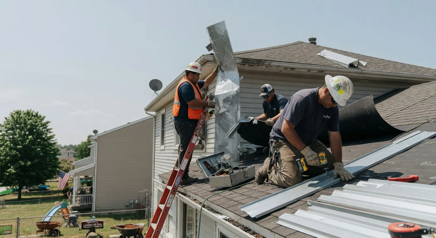 Storm Damage Metal Roof Repair in Port Clyde, ME